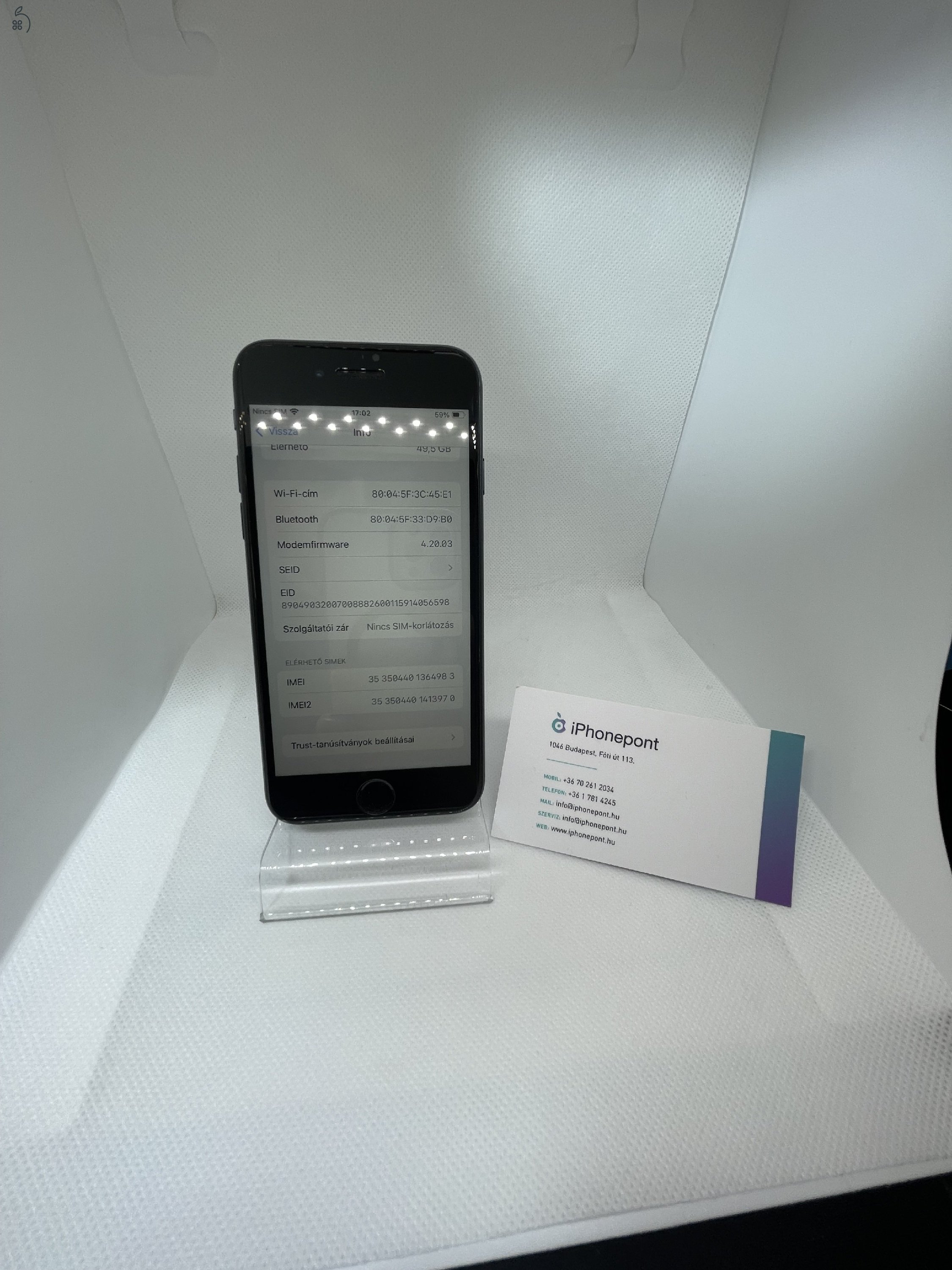  iPhone SE 2022 – Fekete, 64GB – Kicsi, Erős, Megbízható!