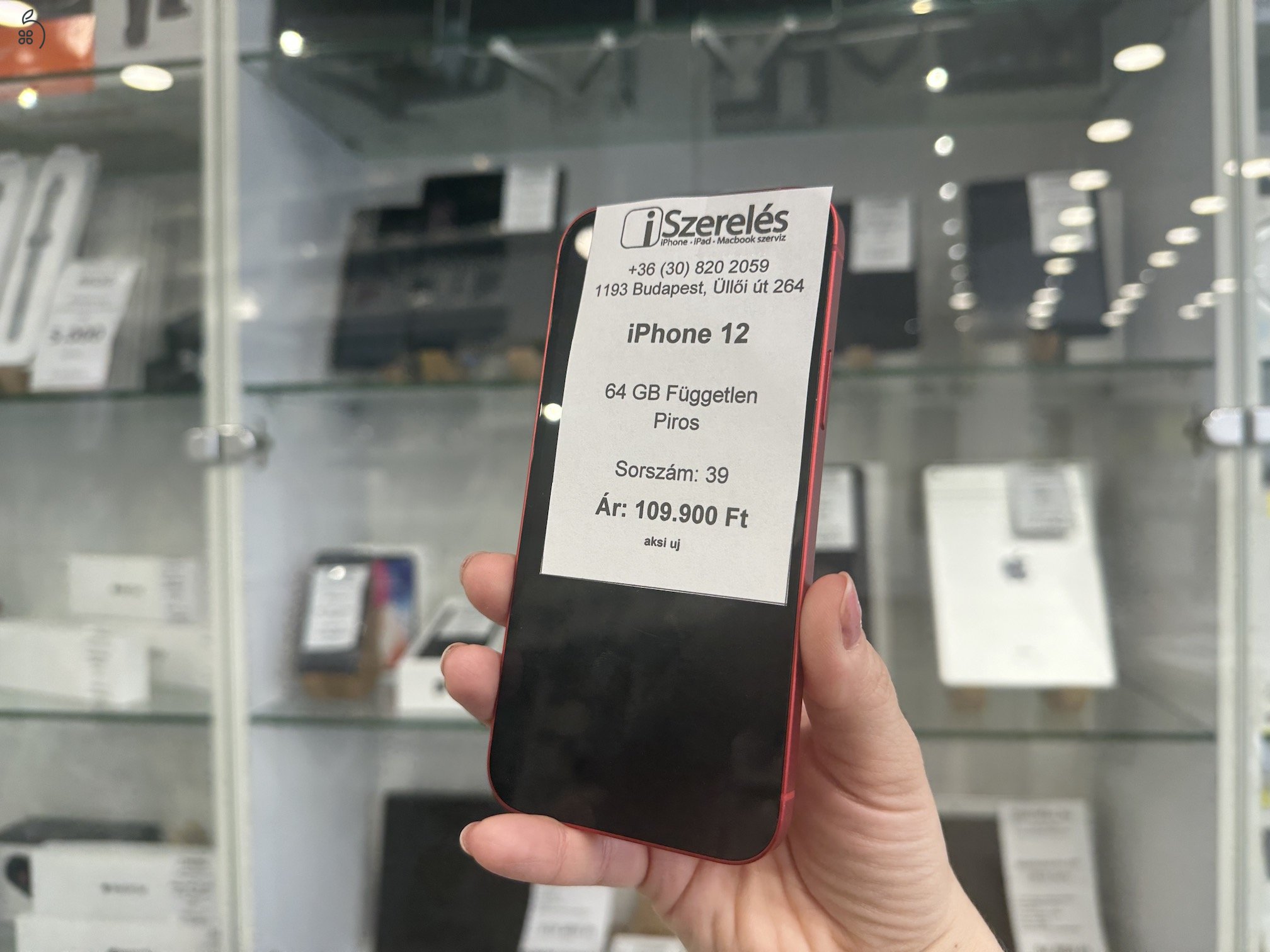 iPhone 12 64GB független red új akkuval garanciával (39) iSzerelés.hu