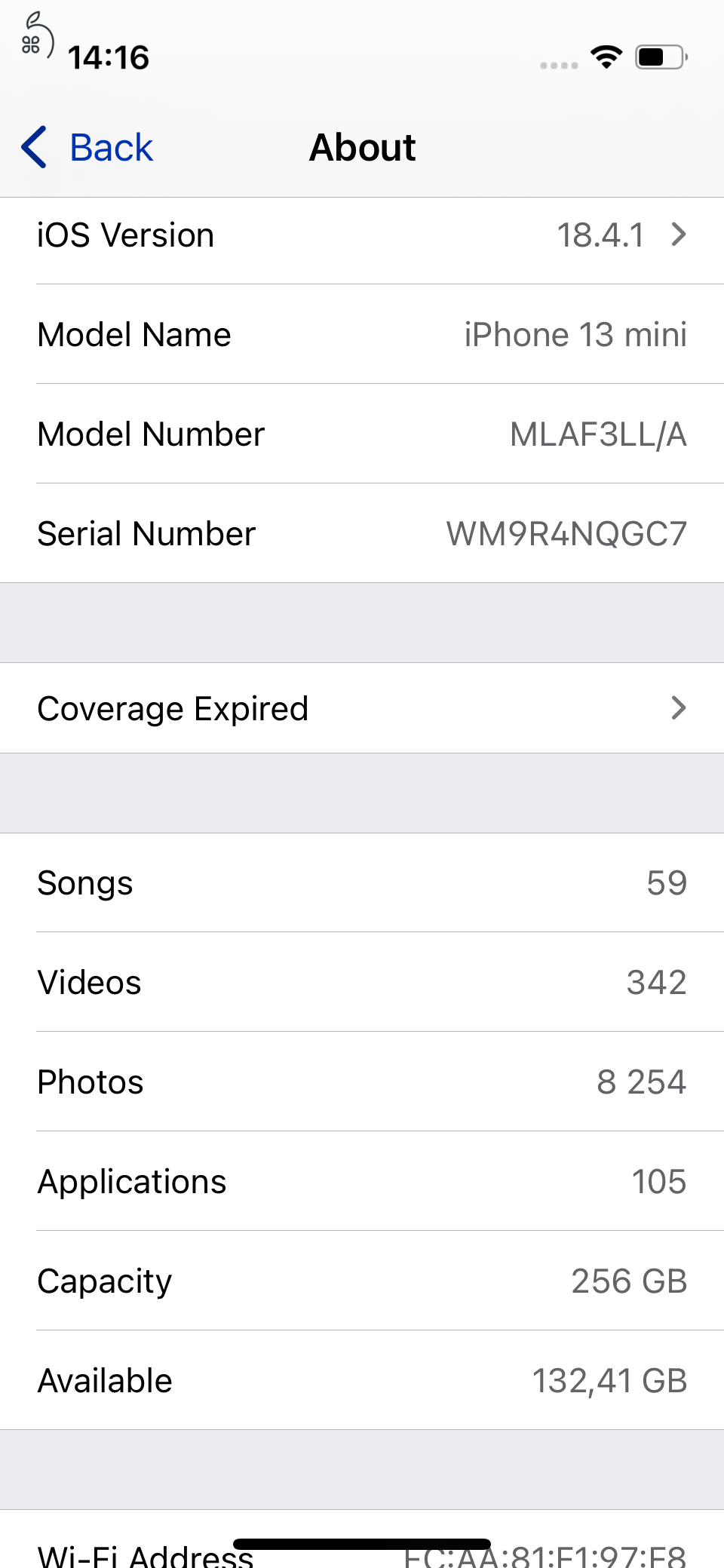 Apple iPhone 13 Mini 256GB Midnight eladó