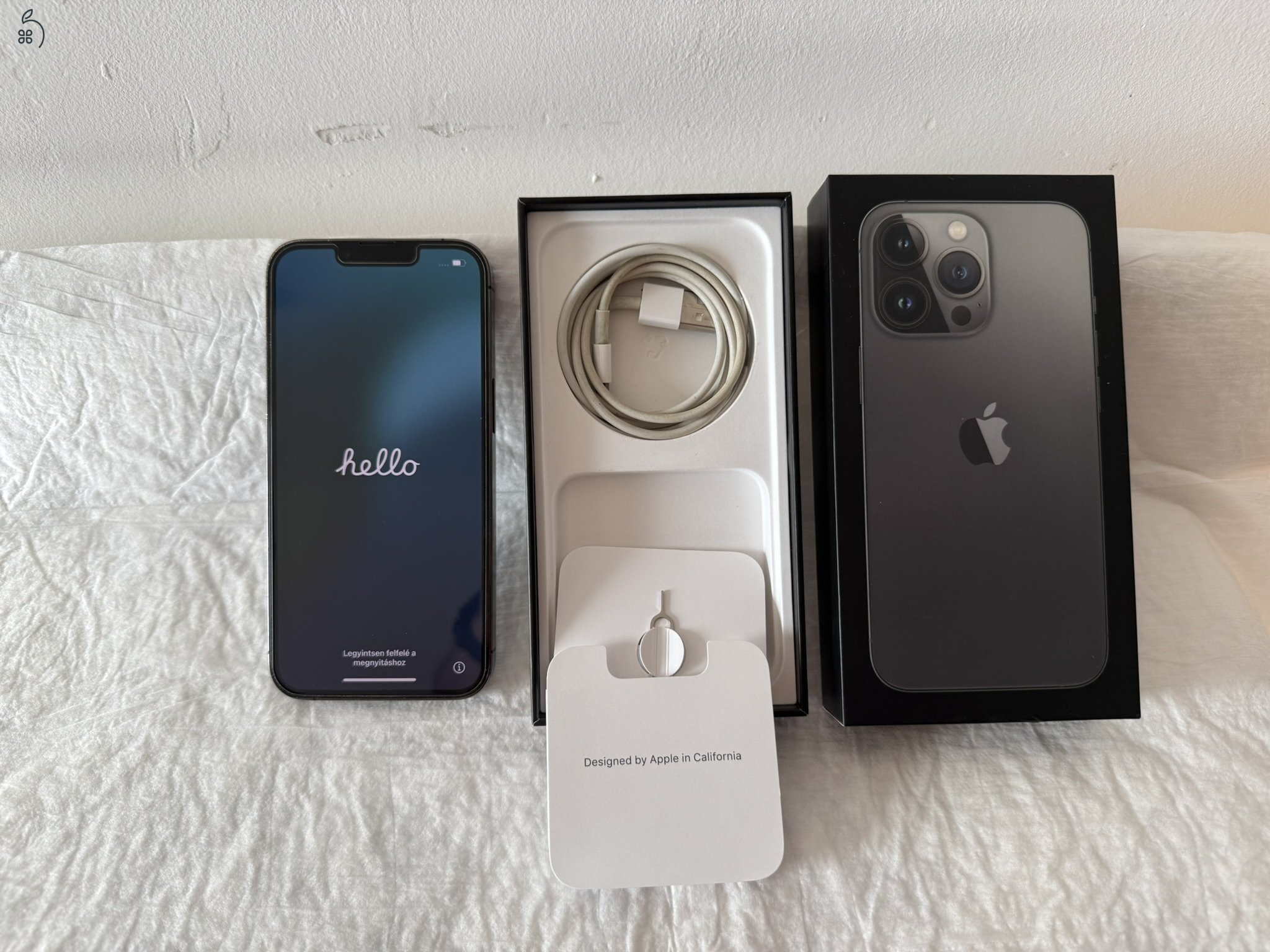  iPhone 13 Pro 128 GB Asztroszürke – Karcmentes, Fóliázott! 