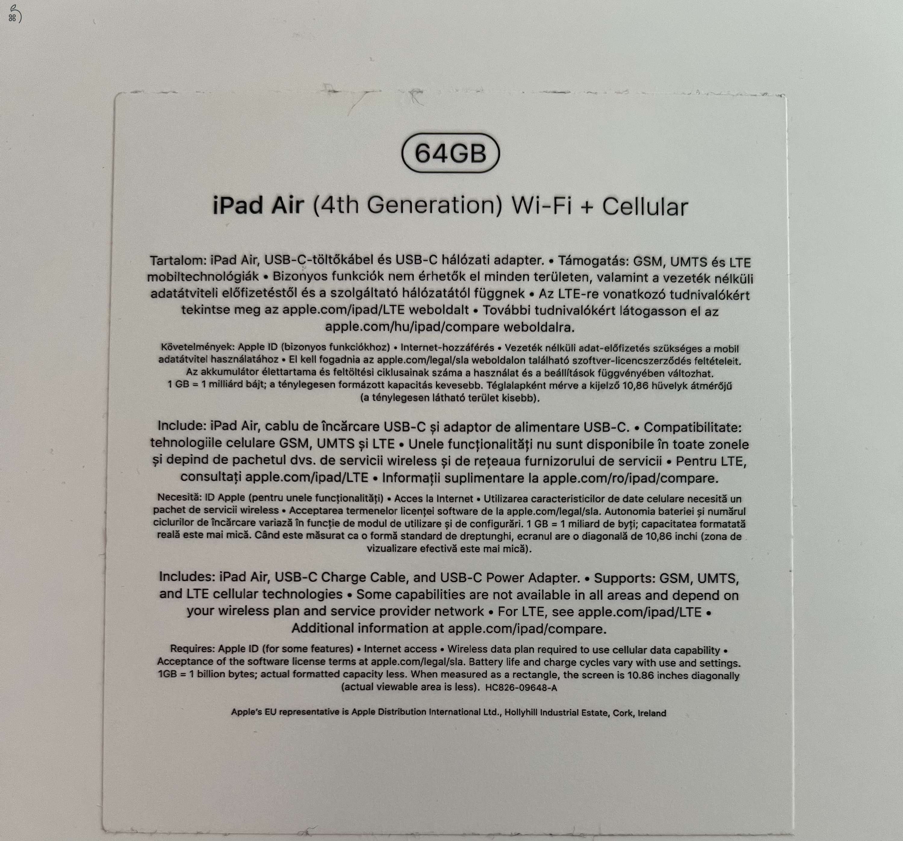 Apple iPad Air 4 Wi‑Fi + Cellular