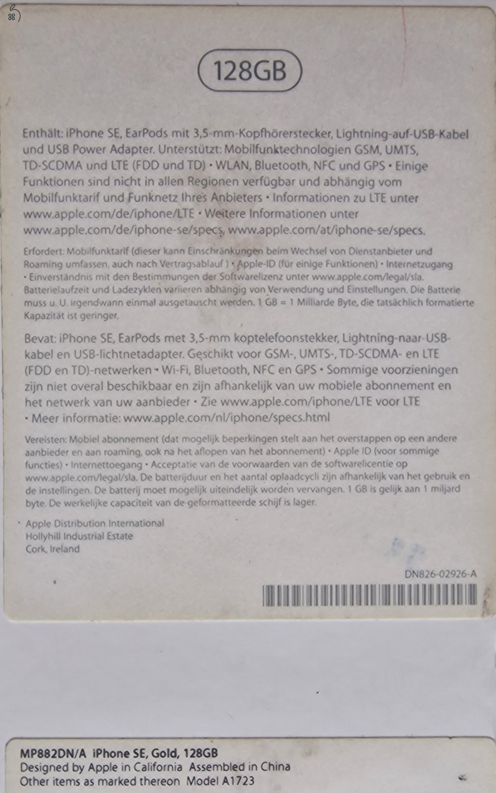 iPhone SE (2016) 128 GB, extrákkal