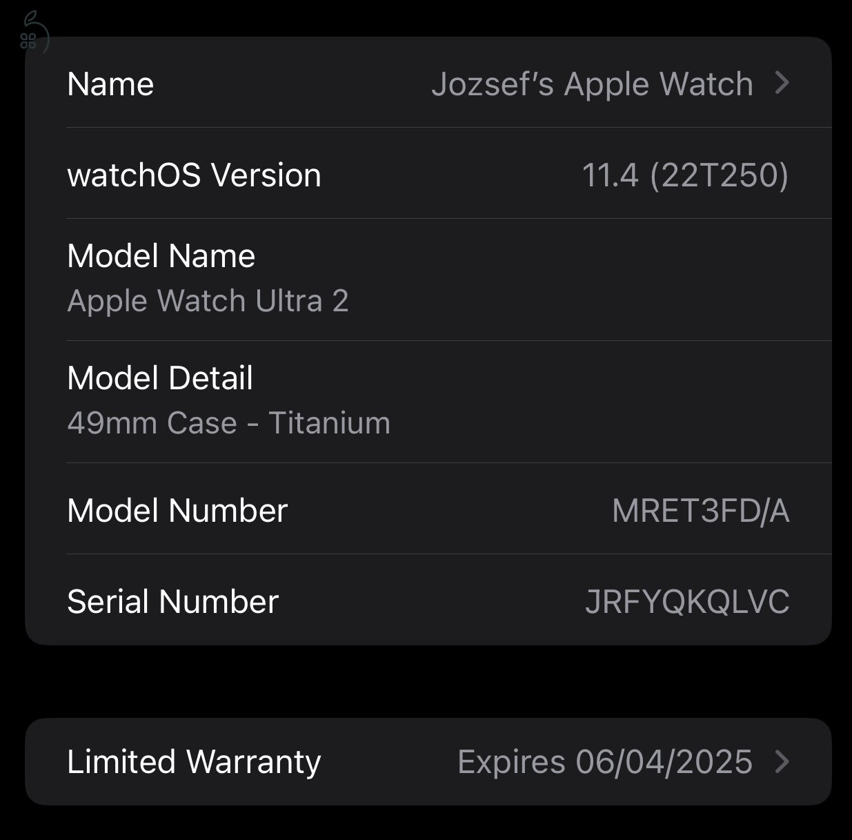 Apple Watch Ultra 2 Titanium, Cellular, hibátlan