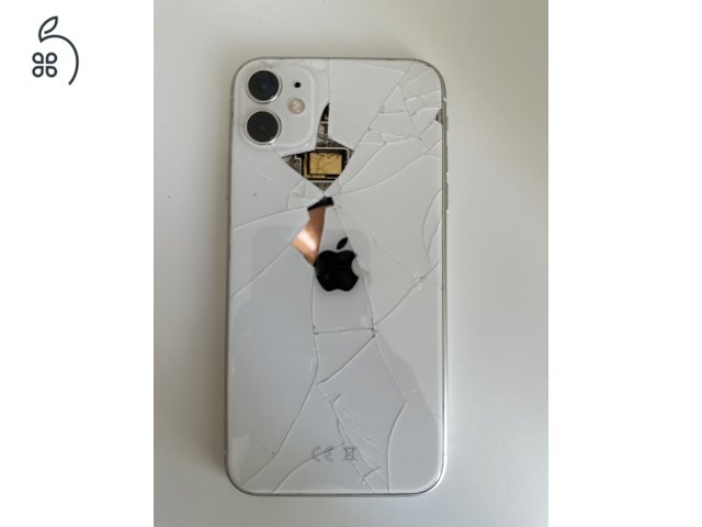 Iphone 11 64GB törött hátlap, hibátlan működés