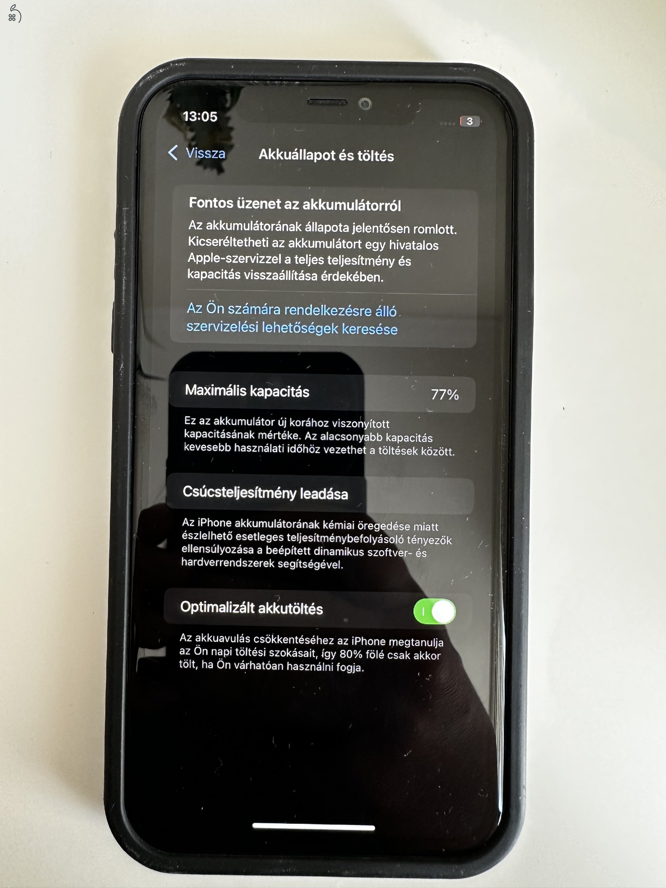 Iphone 11 64GB törött hátlap, hibátlan működés