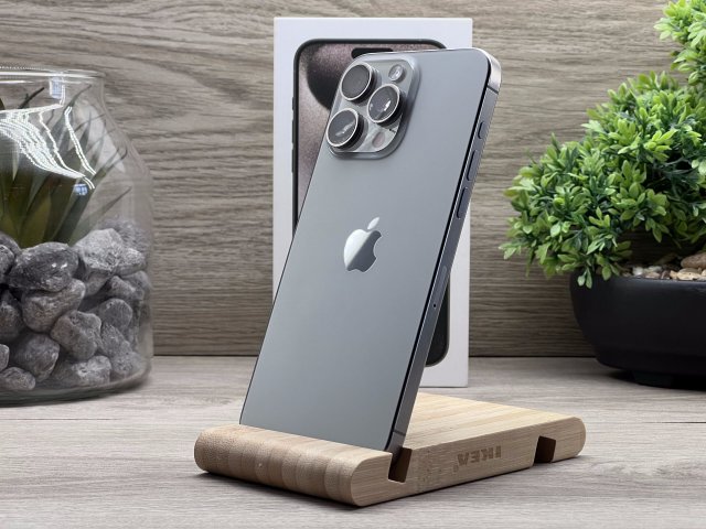 Hibátlan iPhone 15 Pro Max Natural Titanium 256GB 2 ÉV Garanciával Számlával