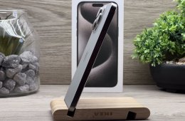 Hibátlan iPhone 15 Pro Max Natural Titanium 256GB 2 ÉV Garanciával Számlával