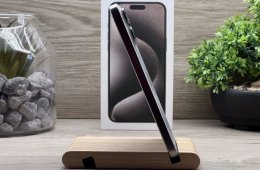 Hibátlan iPhone 15 Pro Max Natural Titanium 256GB 2 ÉV Garanciával Számlával