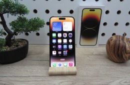 Apple iPhone 14 Pro Max - Gold - Használt, karcmentes - 100%-os akku 