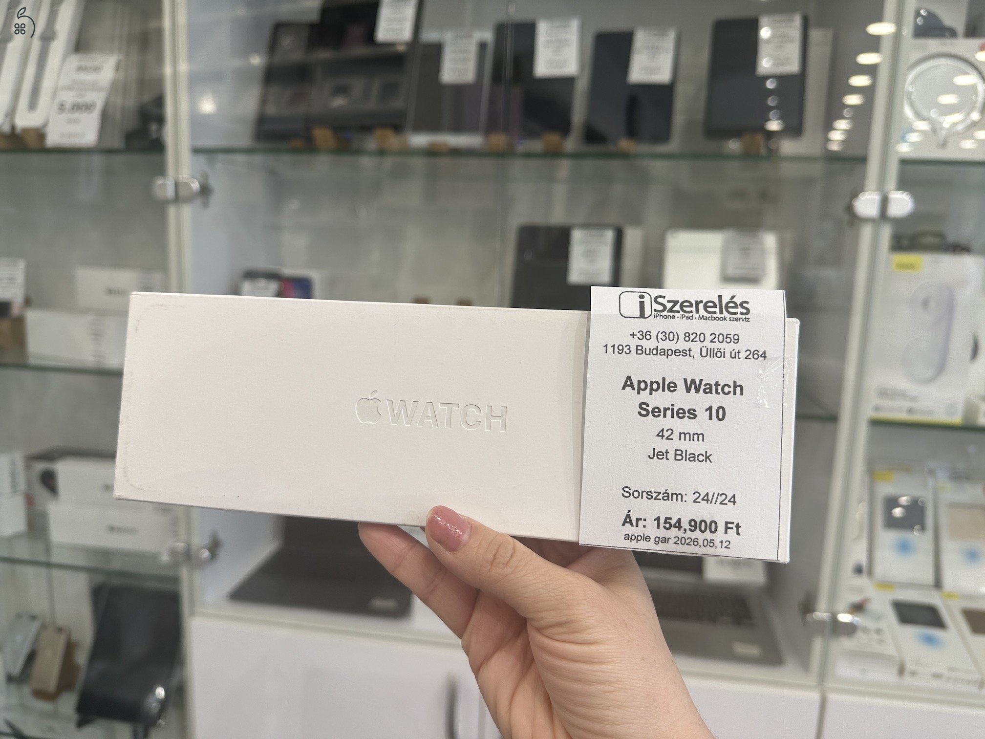 Apple Watch Series 10 42mm jet black Apple garanciális (24/24) iSzerelés.hu
