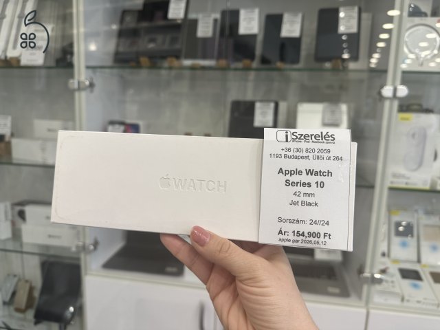 Apple Watch Series 10 42mm jet black Apple garanciális (24/24) iSzerelés.hu