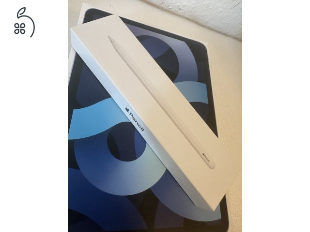 Eladó iPad Air 4 (64GB, Wi-Fi, Kék) + Apple Pencil 2 + tok – kiváló állapotban!