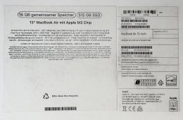 Apple MacBook Air 13 M3 16/512 éjfekete, AppleCare+ 2027.10
