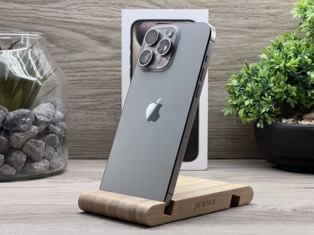 iPhone 15 Pro Max Natural Titanium 256GB 2 ÉV Garanciával Számlával Aksi 98%