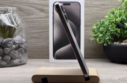 iPhone 15 Pro Max Natural Titanium 256GB 2 ÉV Garanciával Számlával Aksi 98%