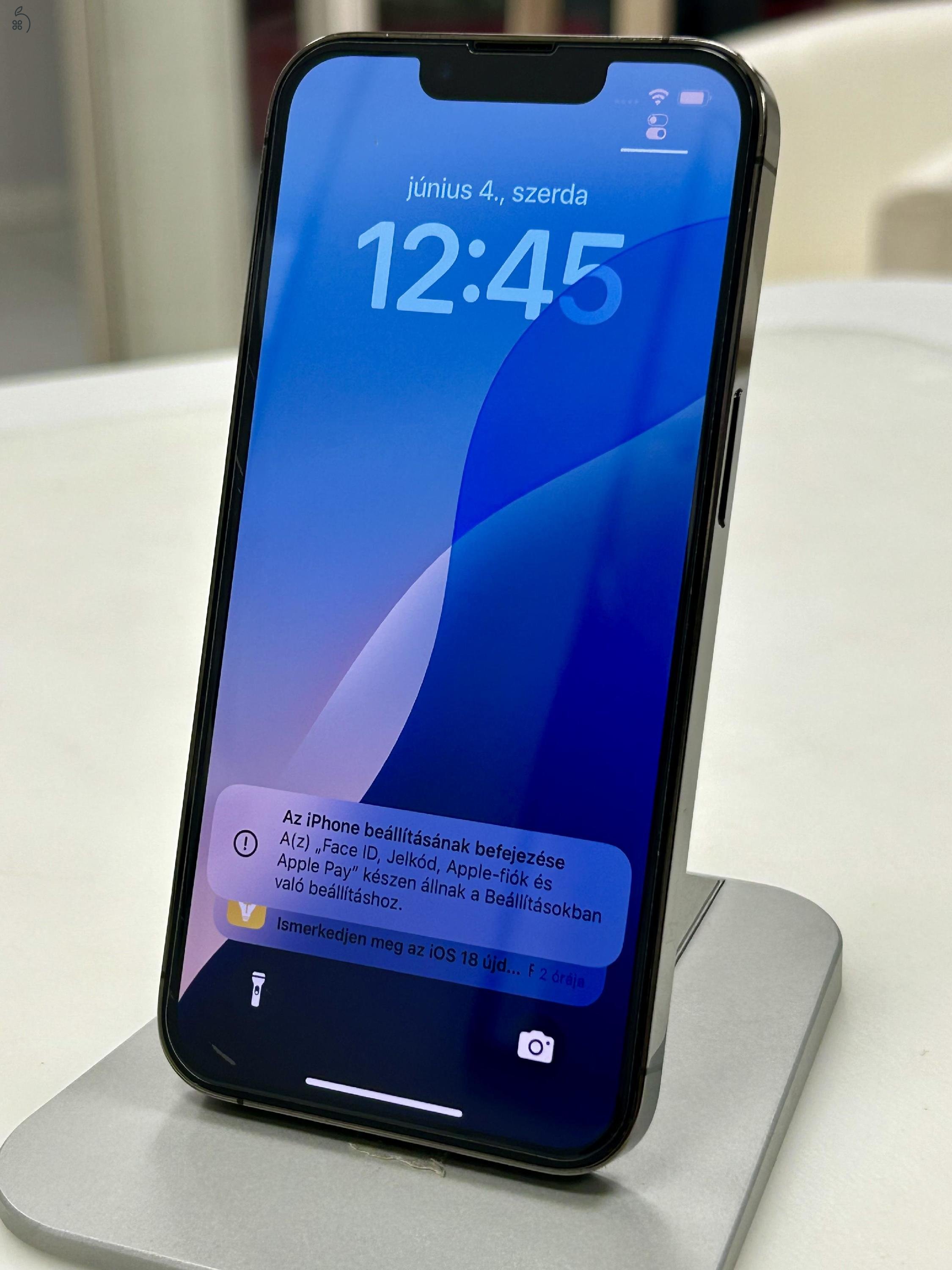 iPhone 13 Pro 128GB Grafit Független 88% Akku 3 Hó Gar + Beszámítás!