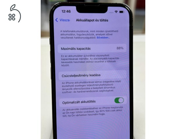 iPhone 13 Pro 128GB Grafit Független 88% Akku 3 Hó Gar + Beszámítás!