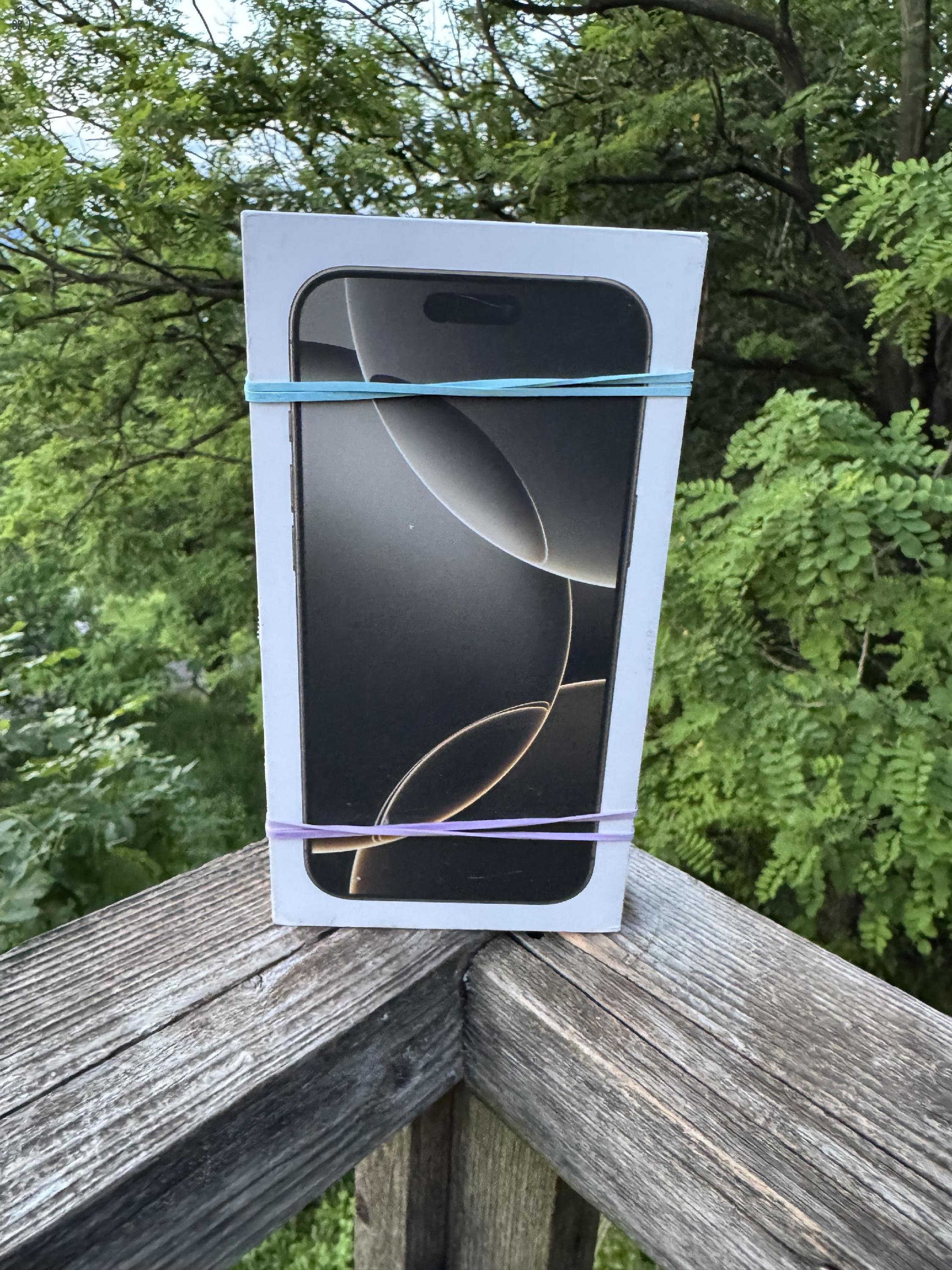 ÚJ - iPhone 16 Pro MAX 256 GB Natúr Titán - - Apple Garancia - 0 CIKLUS - 100% AKKU