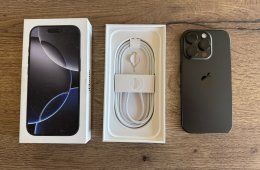 iPhone 16 Pro MAX 512 GB Black Titán - 0 CIKLUS - 100 százalékos Akku - APPLE GARANCIA 
