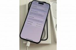 Eladó vadiúj állapotú iPhone 15, 128 GB, fekete színű! 