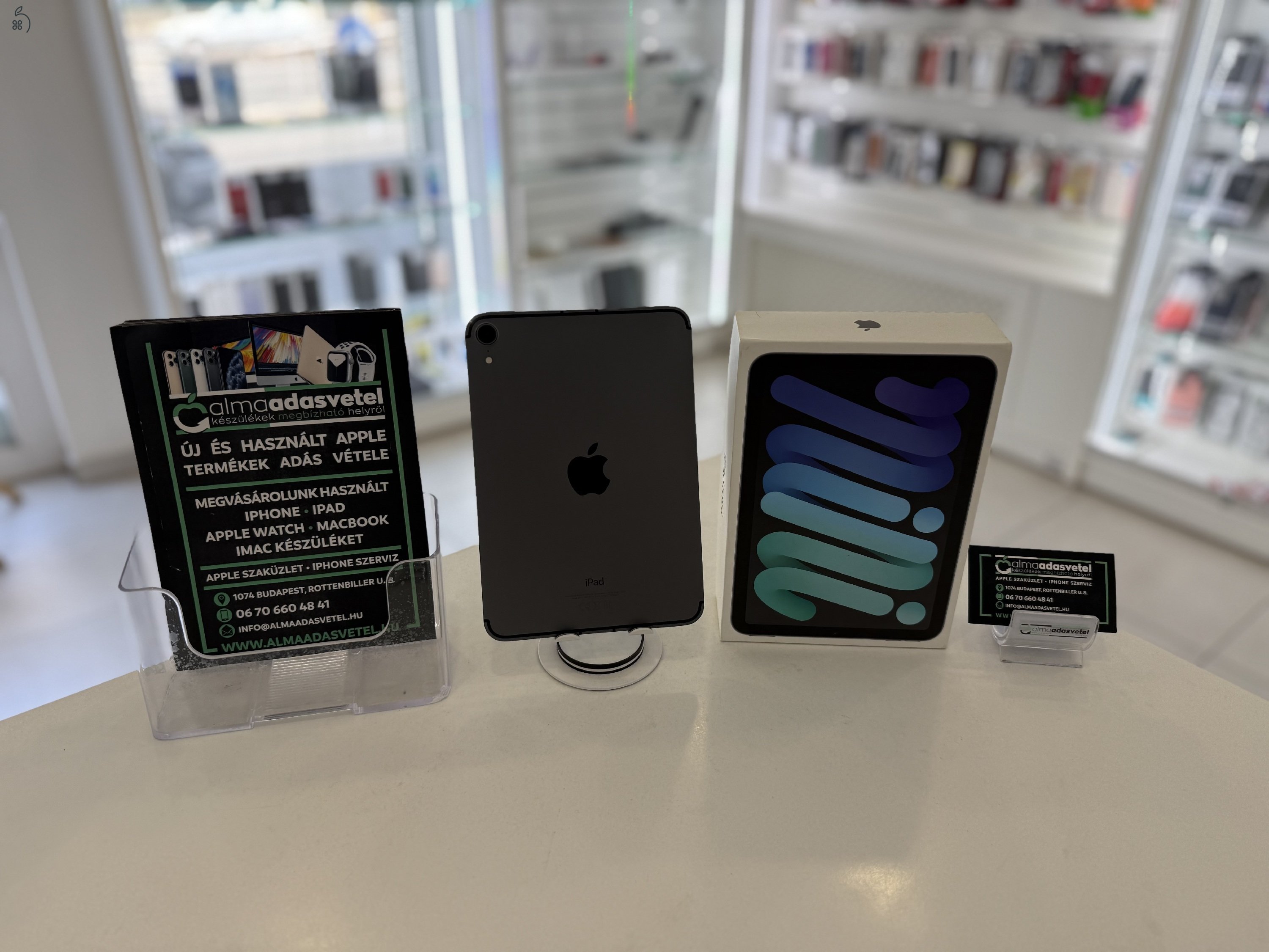 iPad Mini 6 64GB Cellular Független Újszerű/1-3 hónap gar./Akku 98%/p4291