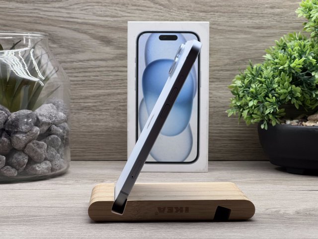 iPhone 15 Blue 128GB 2 ÉV Garanciával Számlával Aksi 99%