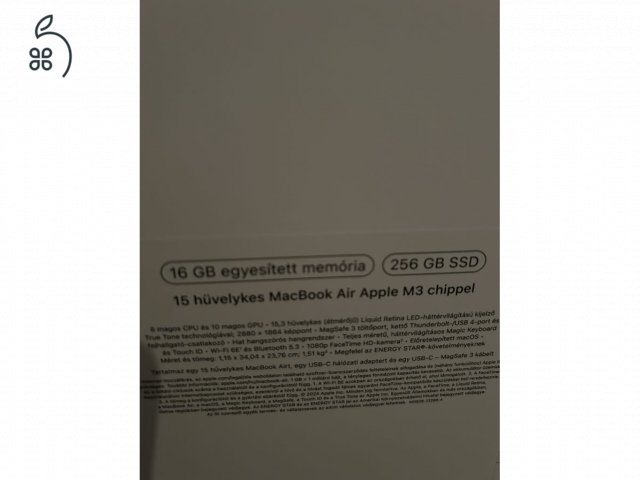 Újszerű csillagfény Macbook Air 15 M3 (256 Gb SDD)