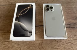 ÚJ - iPhone 16 Pro MAX 256 GB Natúr Titán - - Apple Garancia - 0 CIKLUS - 100% AKKU