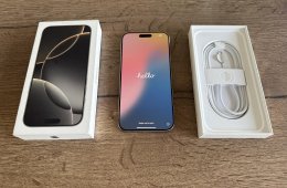 ÚJ - iPhone 16 Pro MAX 256 GB Natúr Titán - - Apple Garancia - 0 CIKLUS - 100% AKKU