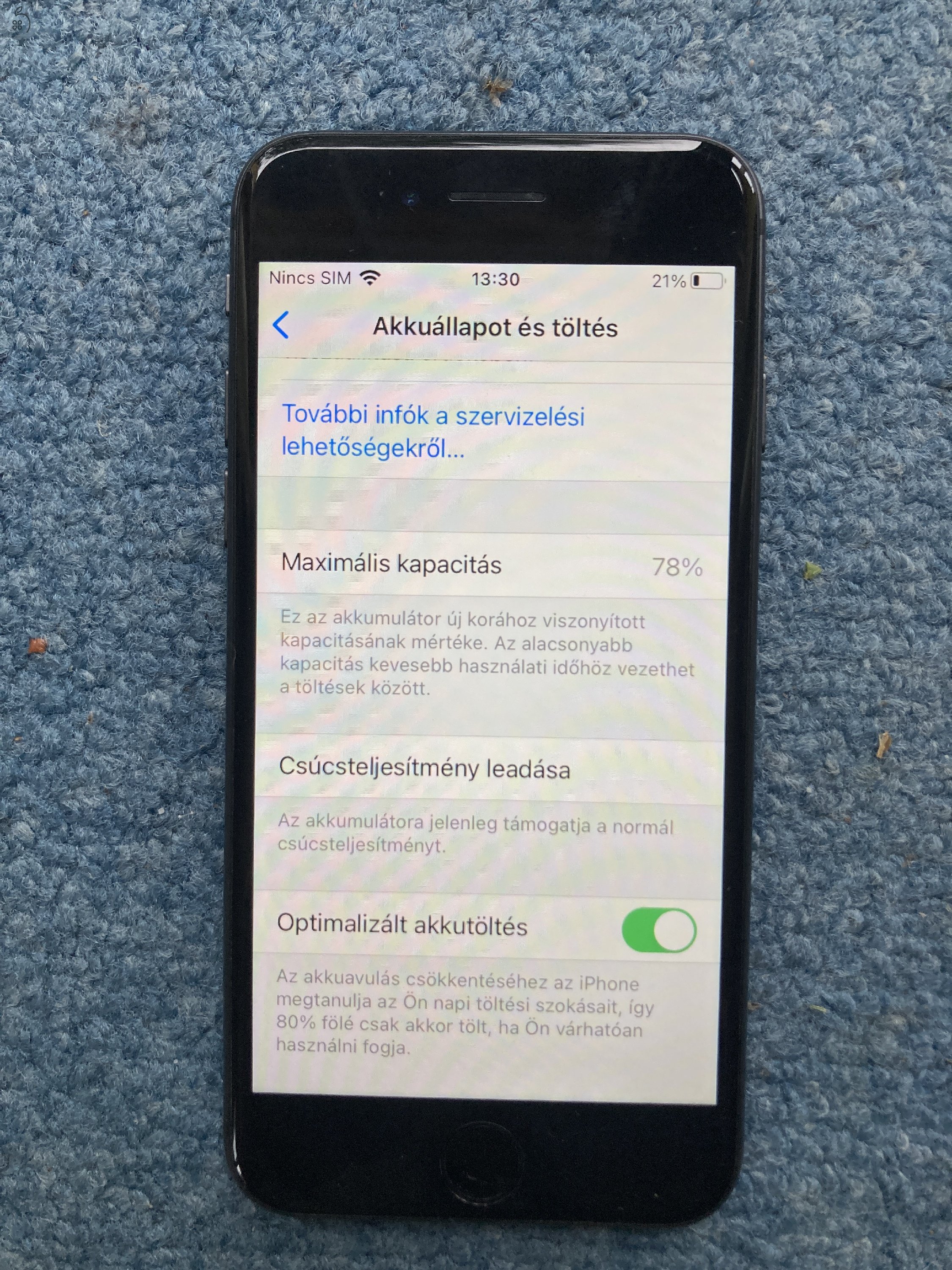 iPhone 8 fekete, 64 GB hibátlan, karcmentesen eladó