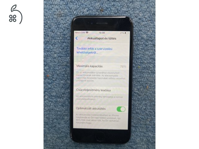 iPhone 8 fekete, 64 GB hibátlan, karcmentesen eladó