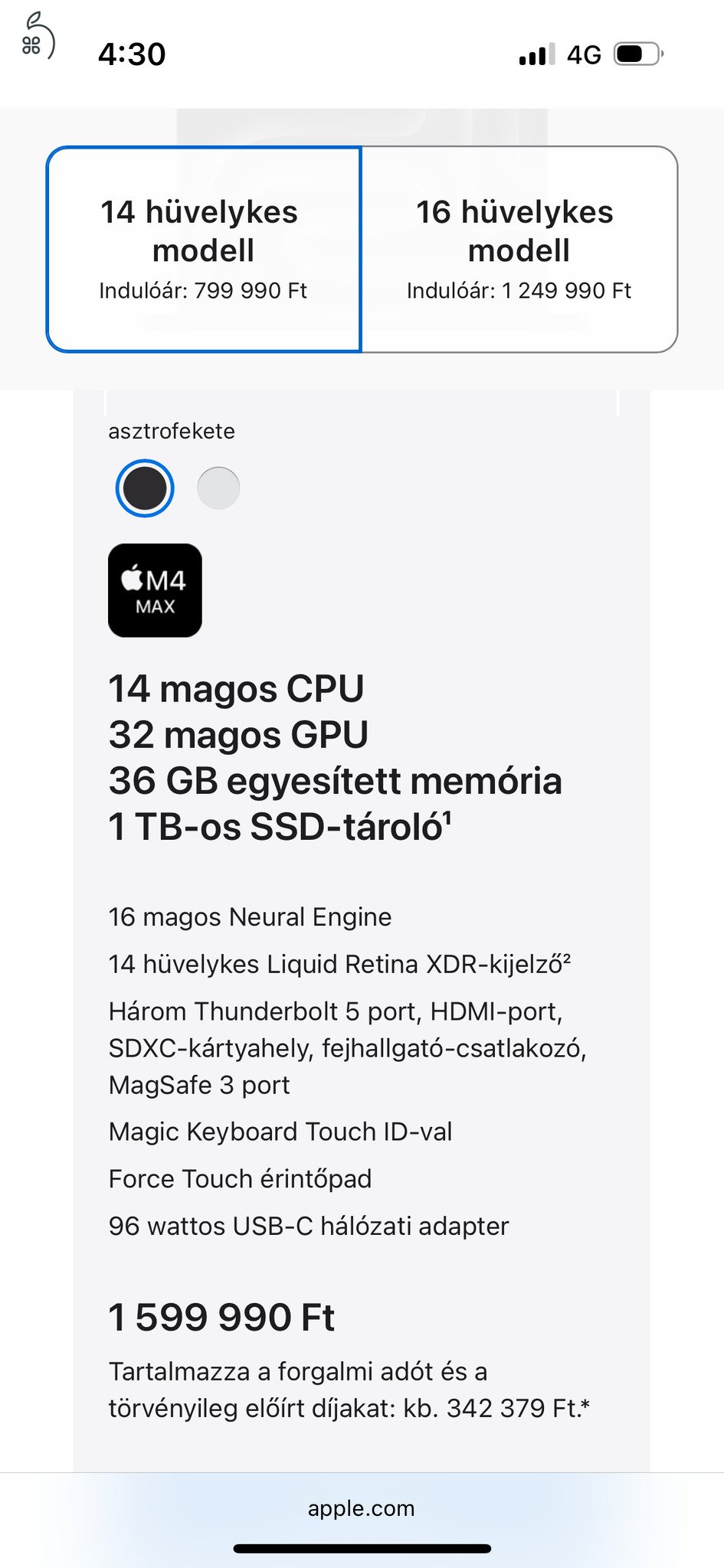 Reklámáron - M4 MAX MacBook Pro 14