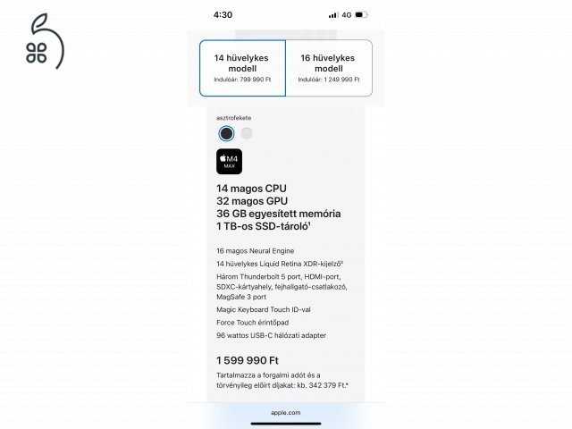 Reklámáron - M4 MAX MacBook Pro 14