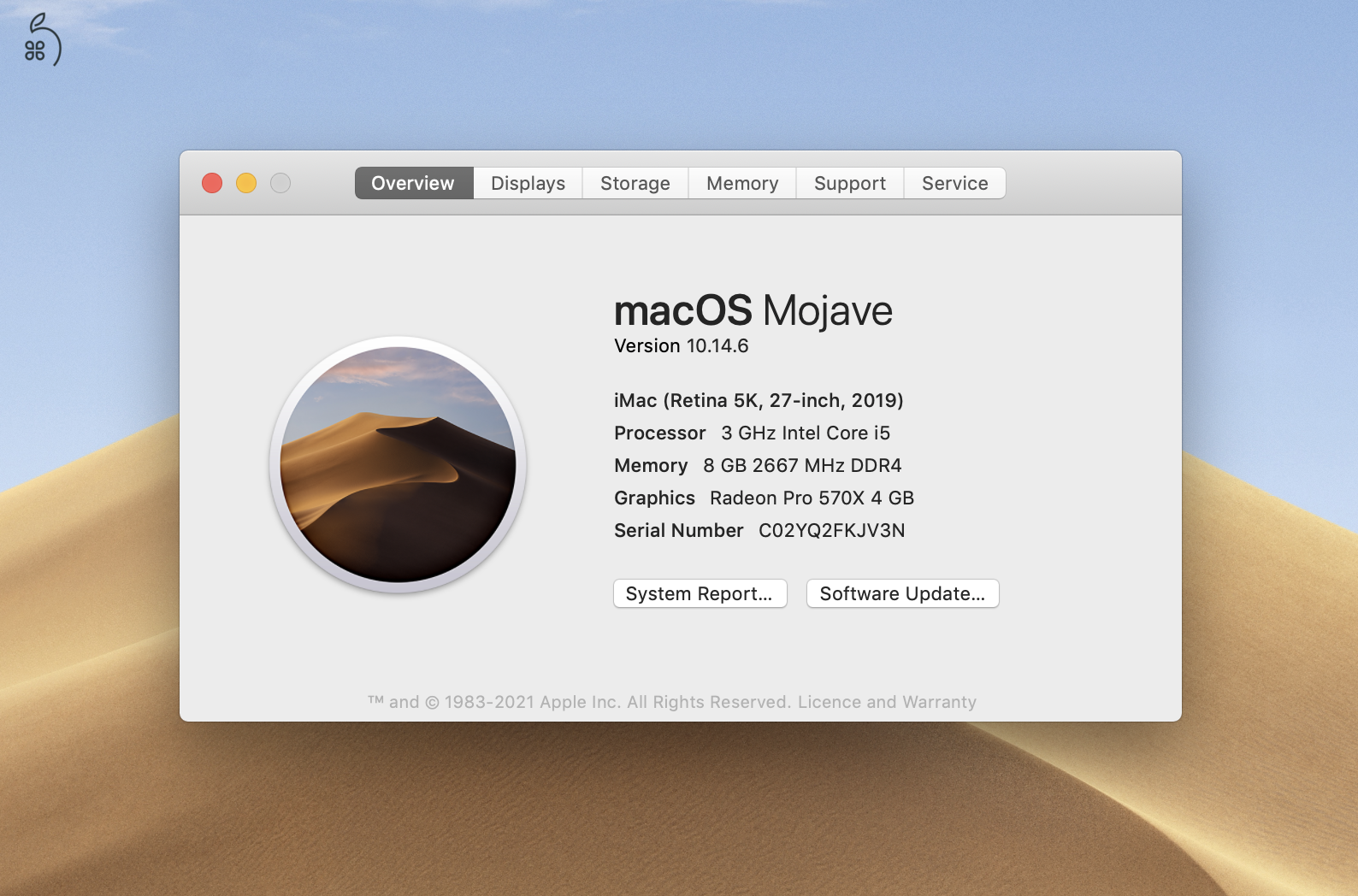 iMac (Retina 5K, 27-inch, 2019) Intel Core i5