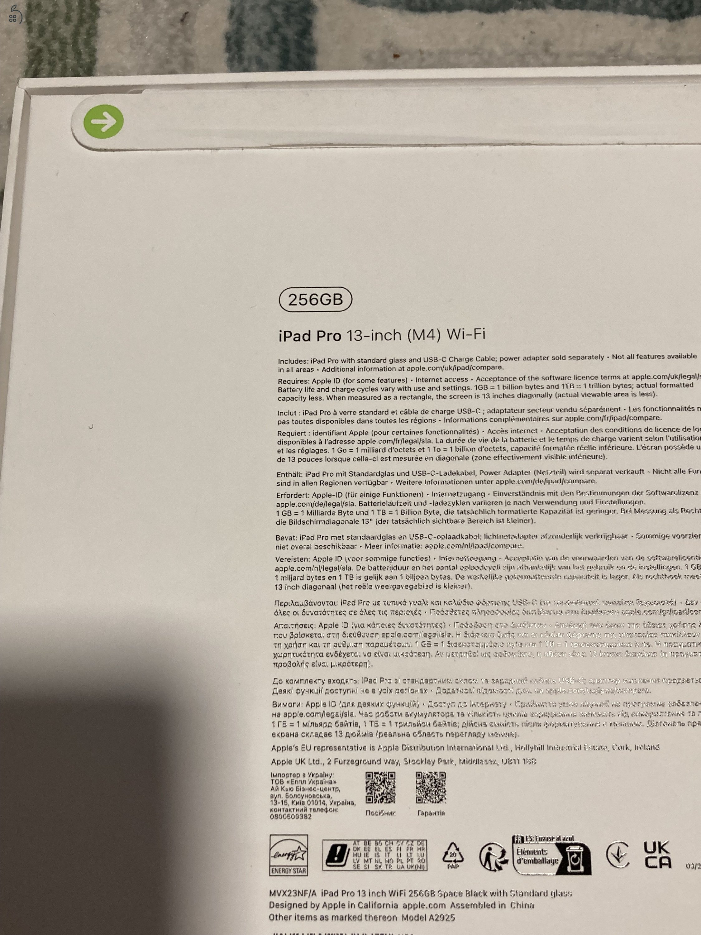 Vadonatúj iPad PRO 13” M4 CHIP 256GB WIFI, 1 év Apple garancia!
