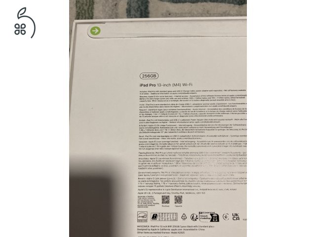 Vadonatúj iPad PRO 13” M4 CHIP 256GB WIFI, 1 év Apple garancia!