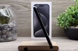 Hibátlan iPhone 15 Pro Black Titanium 128GB 2 ÉV Garanciával Számlával