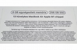 Macbook Air M1 8Gb 256Gb magyar karcmentes dobozában