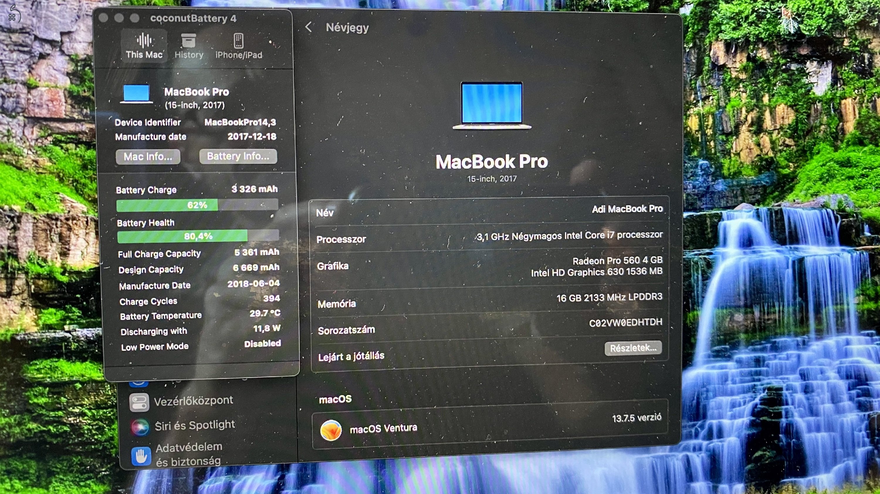 Macbook Pro 2017, 15.4'', 3.1 GHz i7, 16 GB Ram, 4 GB Radeon Pro 560, 2TB SSD
