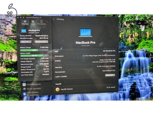 Macbook Pro 2017, 15.4'', 3.1 GHz i7, 16 GB Ram, 4 GB Radeon Pro 560, 2TB SSD