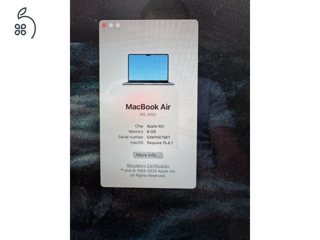 M2-es 13,6-os Air 100%-os gyári aksival