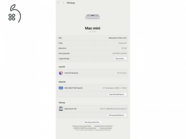 Mac Mini M1 16GB 512GB