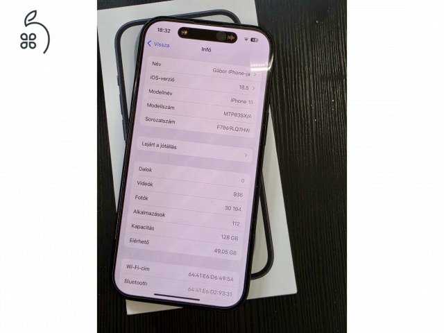 Apple Iphone 15 128 G eladó