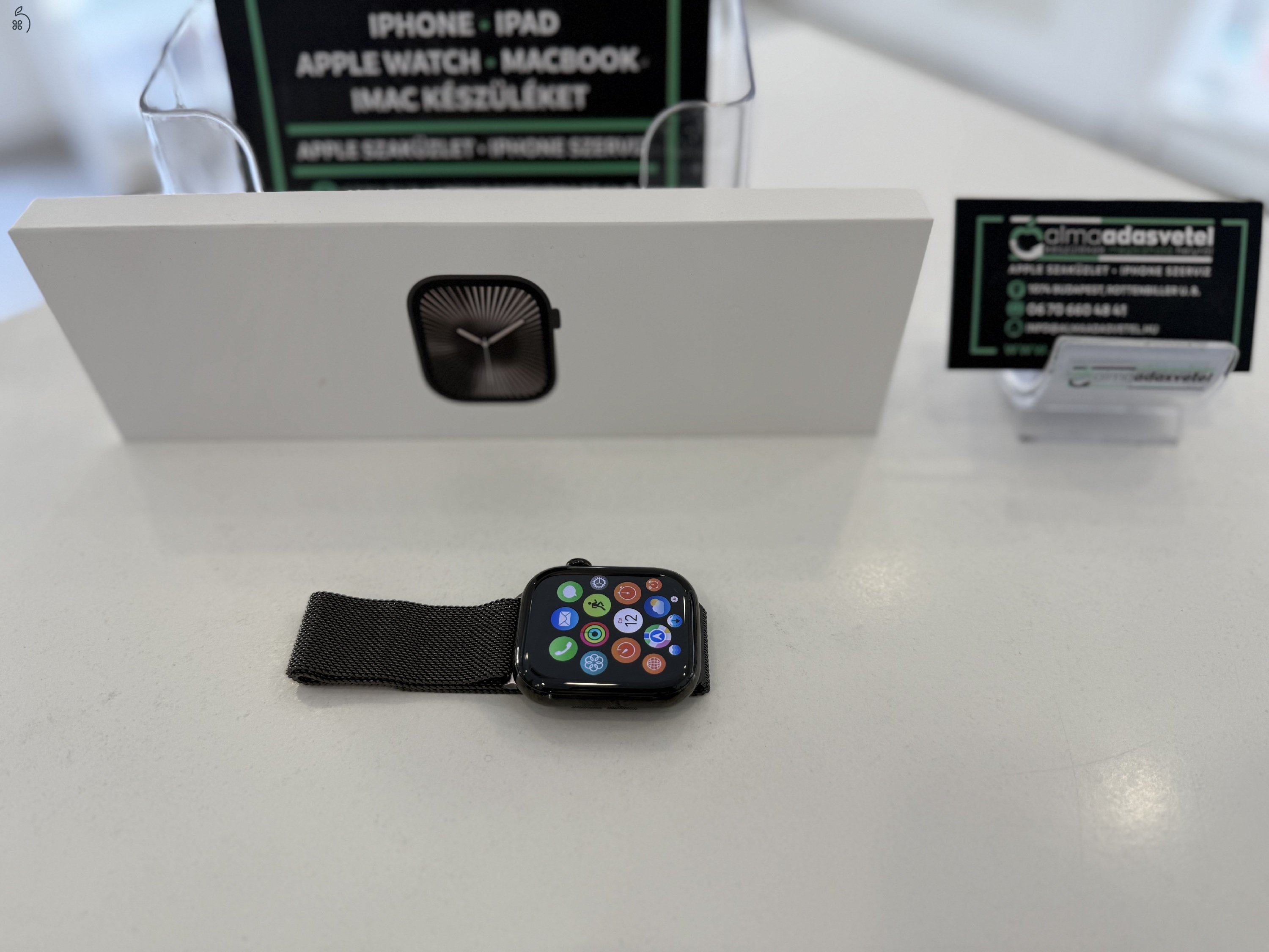 Apple Watch 10 46mm Titanium Cellular/Hibátlan/2026.03.06.Apple Gar./Akku 100%/p4298
