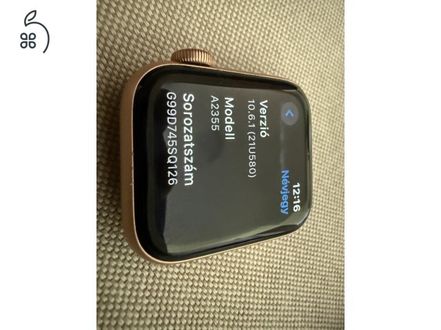 Apple Watch SE (2022), 100%-os akkumulátor, 40 mm-es tok, GPS + Celluar, szuper csinos csajos kivitel első tulajdonostól