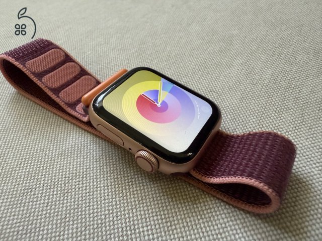 Apple Watch SE (2022), 100%-os akkumulátor, 40 mm-es tok, GPS + Celluar, szuper csinos csajos kivitel első tulajdonostól