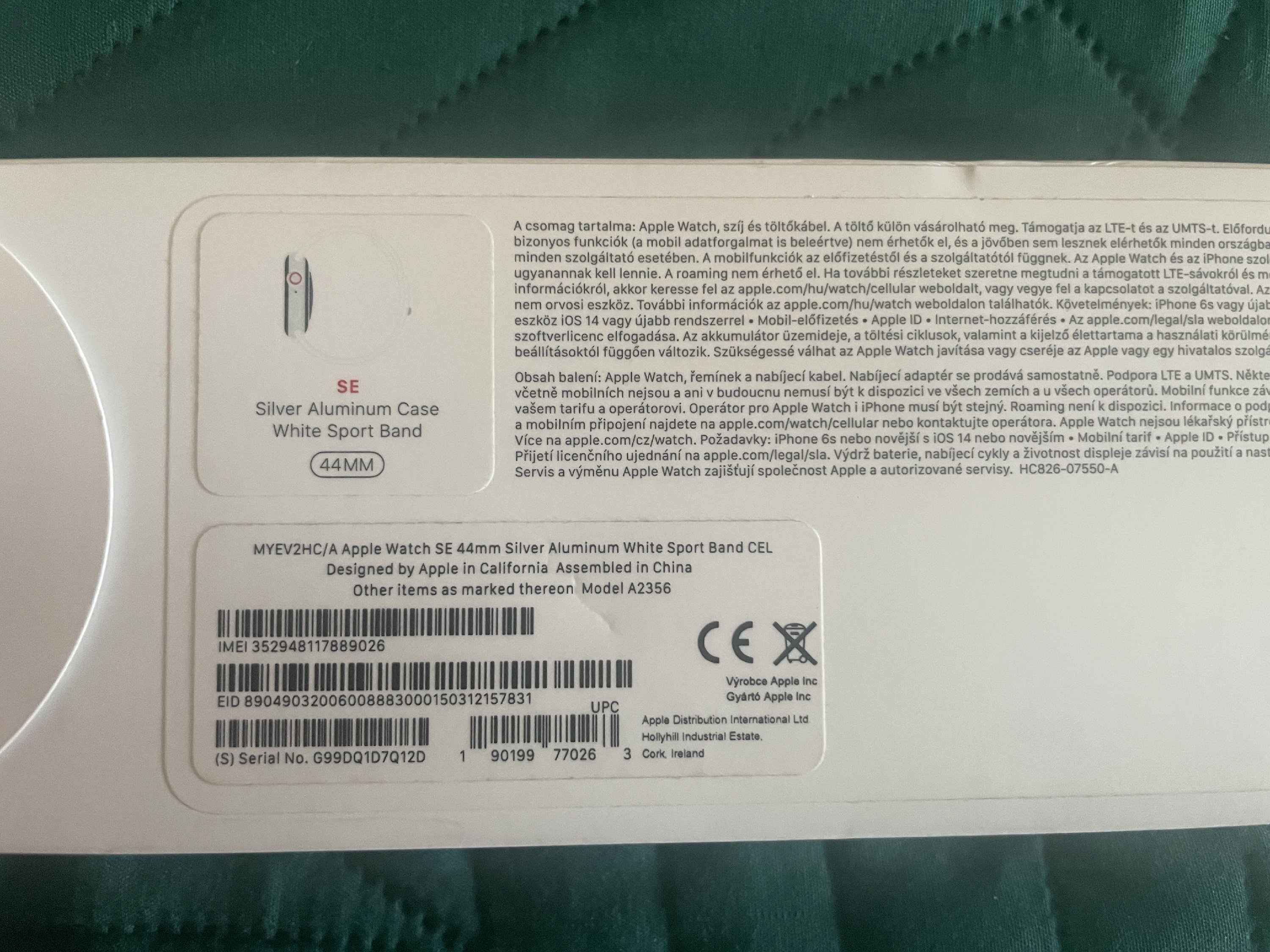 Apple Watch SE 2020 GPS+Cellular Alu 44mm