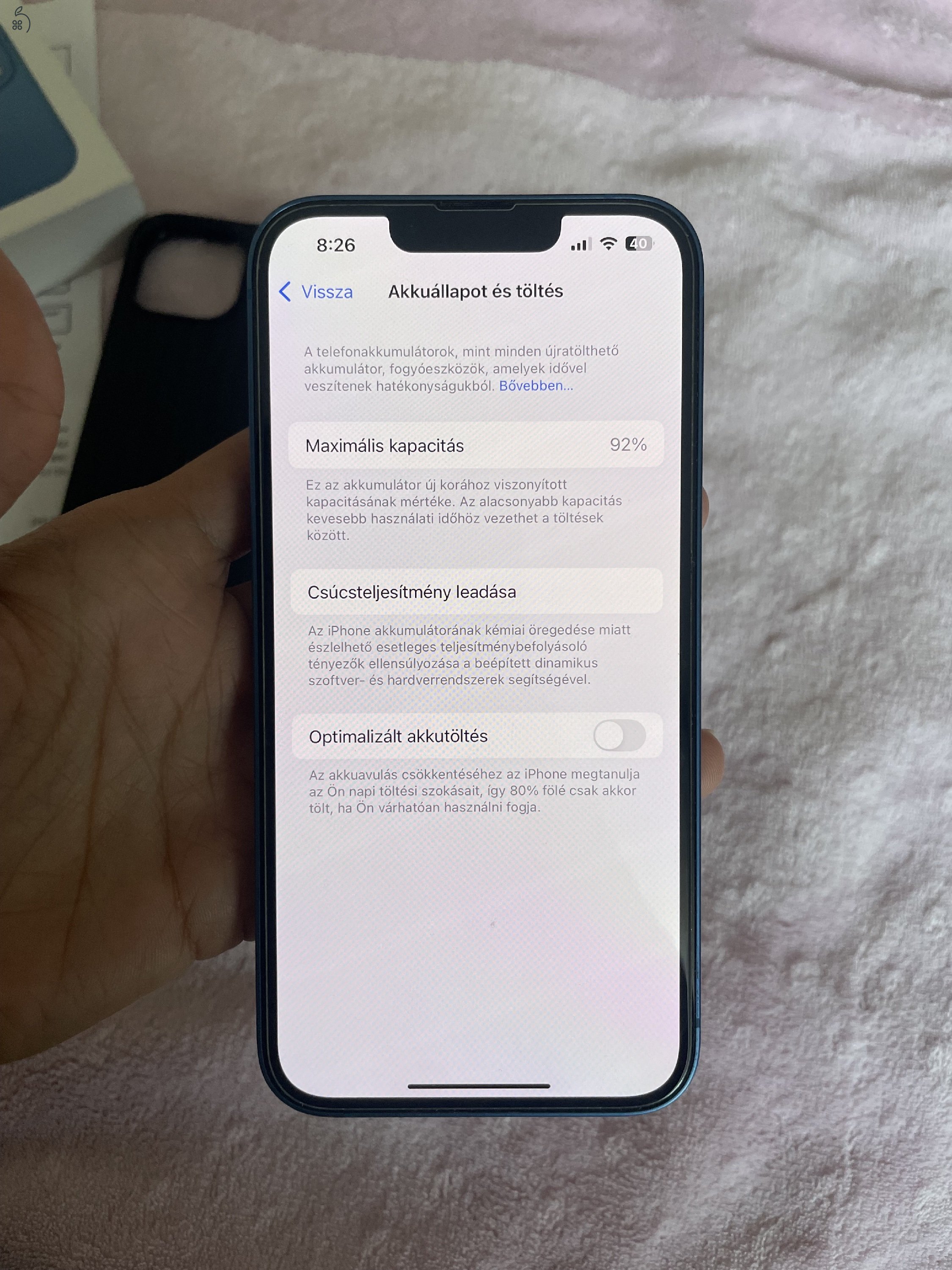 iphone 13 128gb független 92%