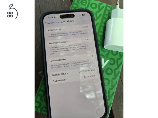 Újszerű iPhone 15 Pro - 100% akksi - garancia
