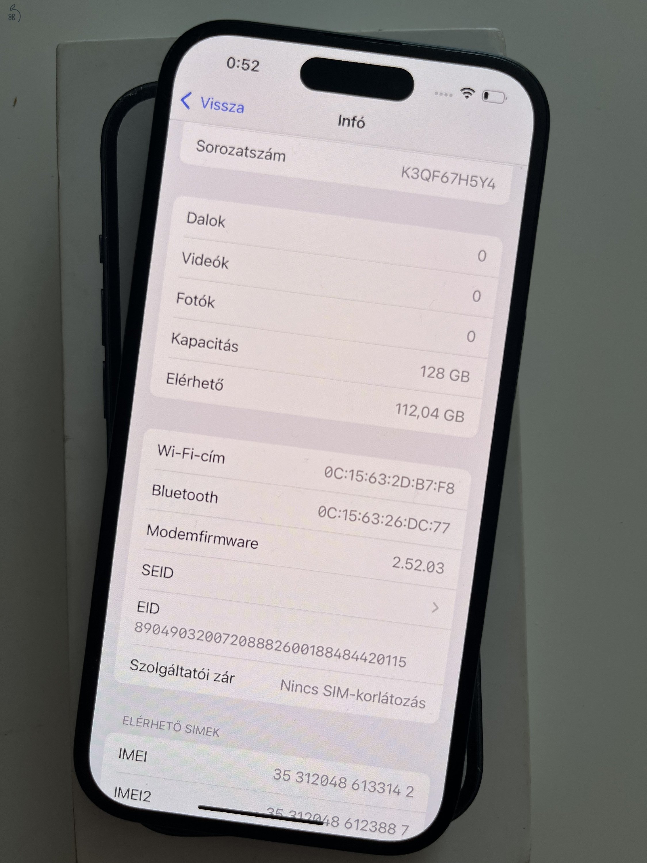 iPhone 15 128GB Apple garancia! Akku 100%!